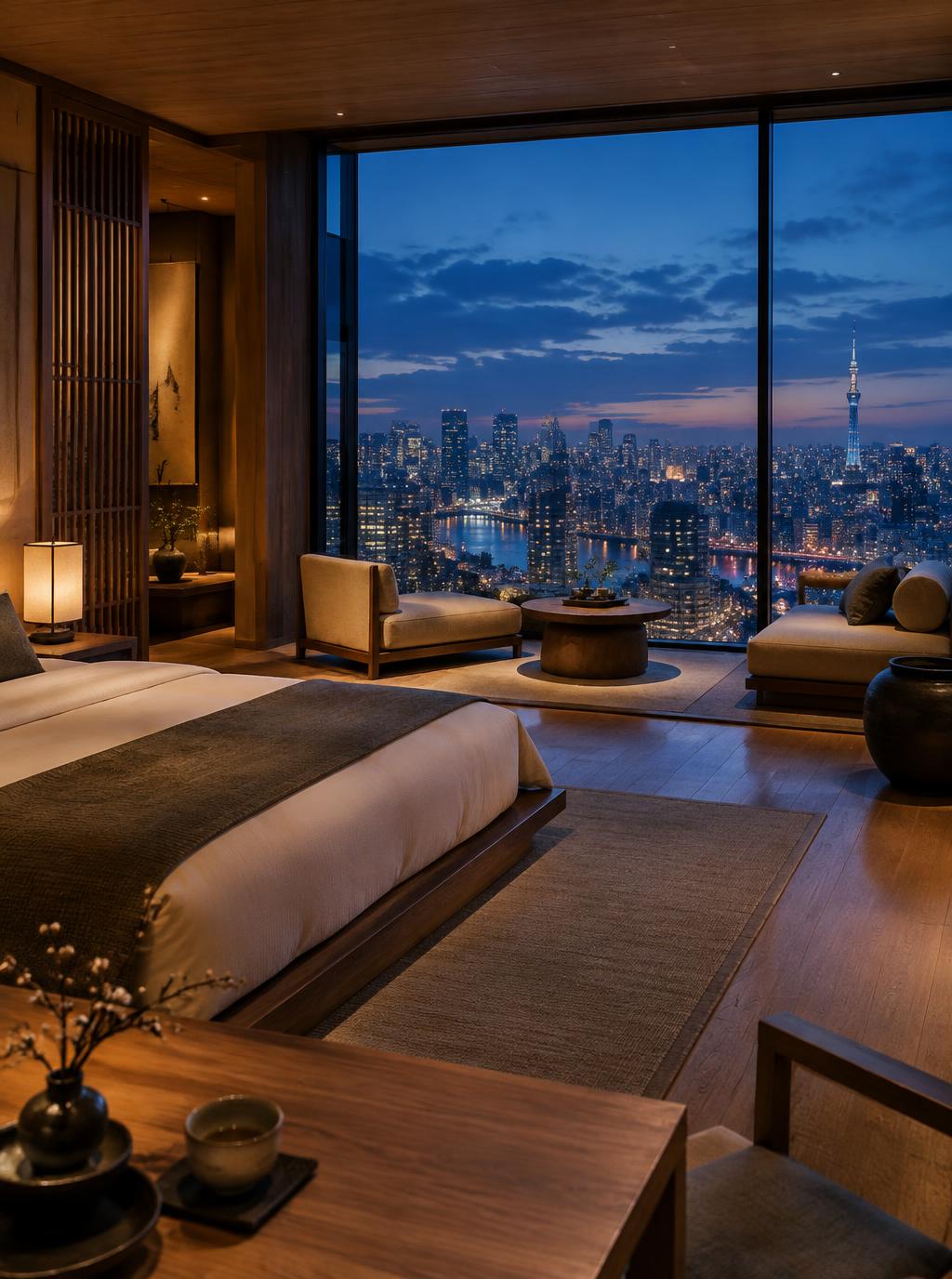 Suíte de luxo com vista para Tóquio